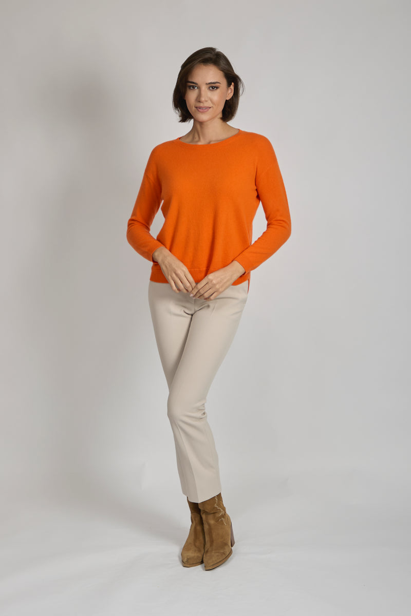 CREW NECK JUMPER-KUMQUAT