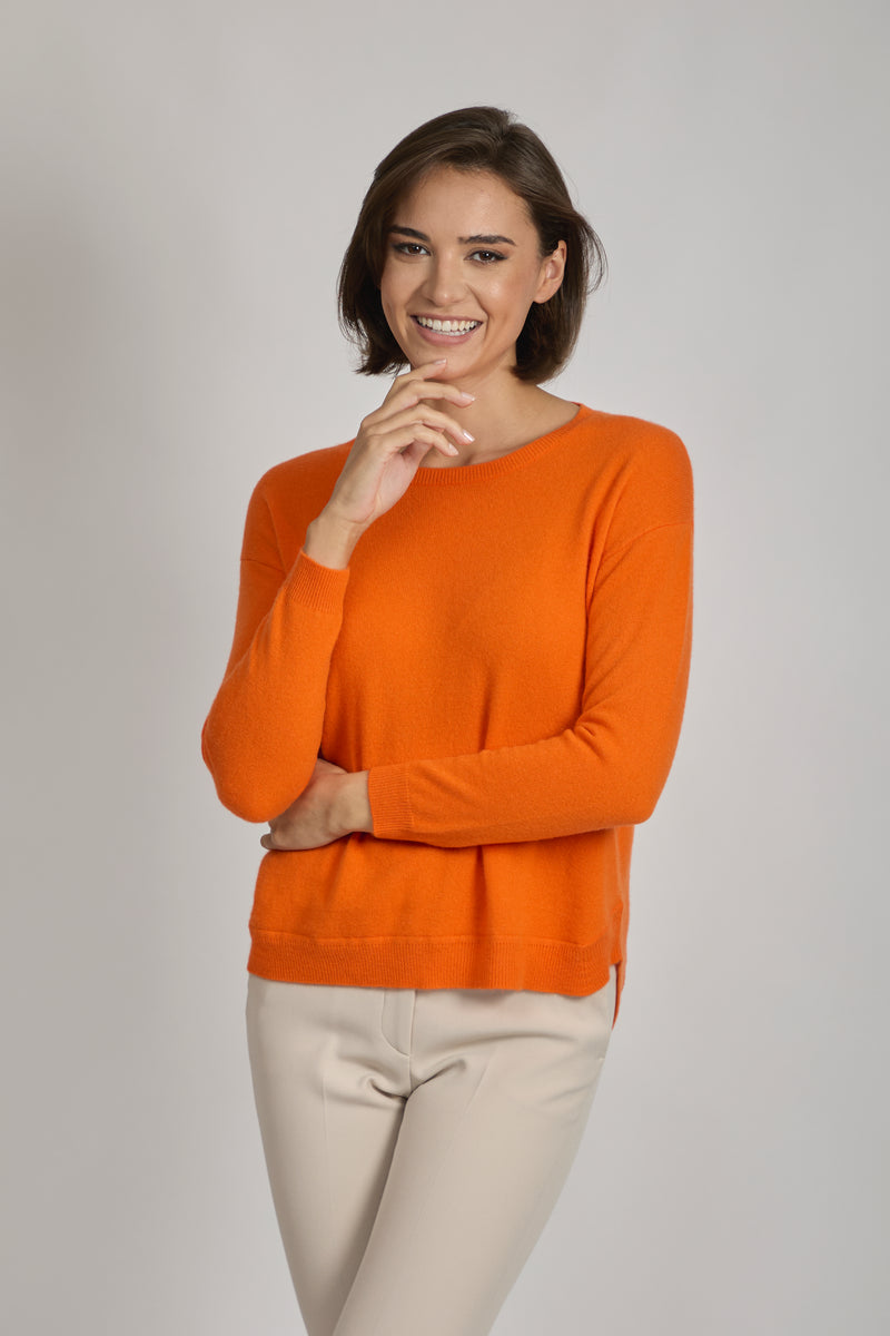 CREW NECK JUMPER-KUMQUAT
