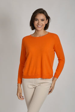 CREW NECK JUMPER-KUMQUAT