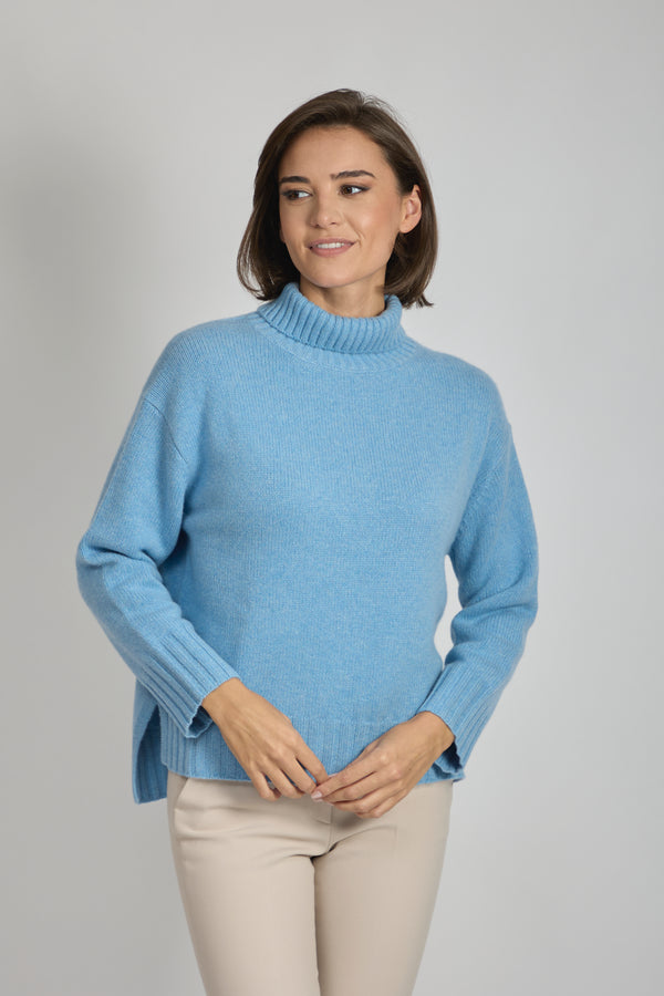 THICK HIGH NECK JUMPER-MINERAL