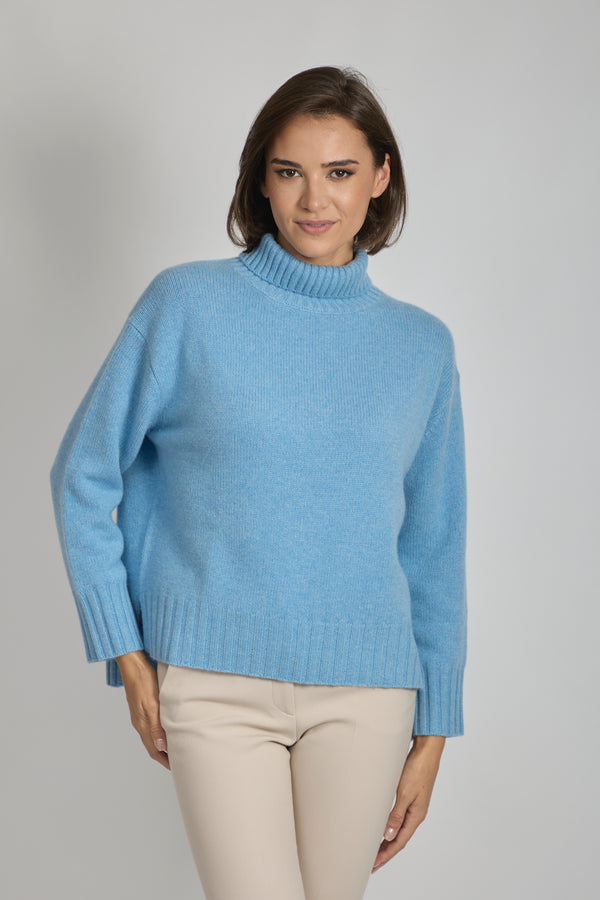 THICK HIGH NECK JUMPER-MINERAL