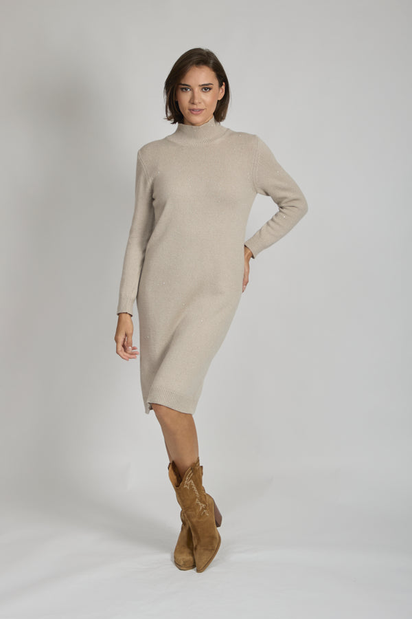 CASHMERE DRESS-SABBIA