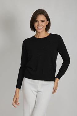 SWEATER WITH SEQUINS-BLACK