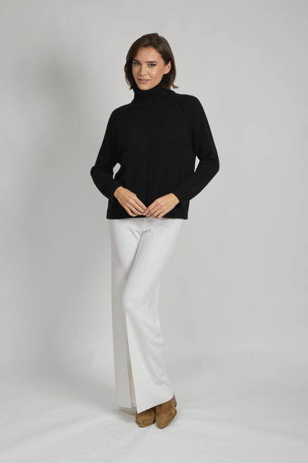 HIGH NECK JUMPER - BLACK