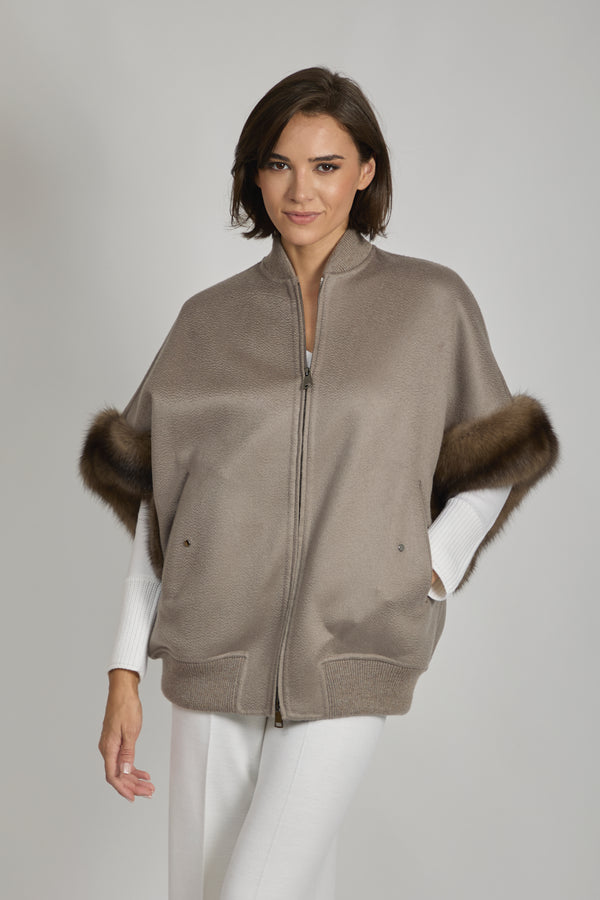 CASHMERE/SABLE CAPE-TAUPE