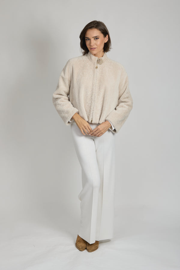 SHORT NAPPA JACKET-ANGORA