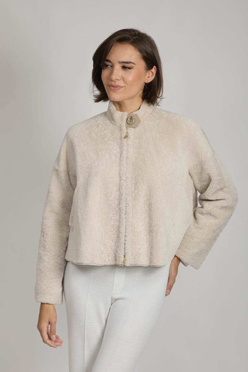SHORT NAPPA JACKET-ANGORA