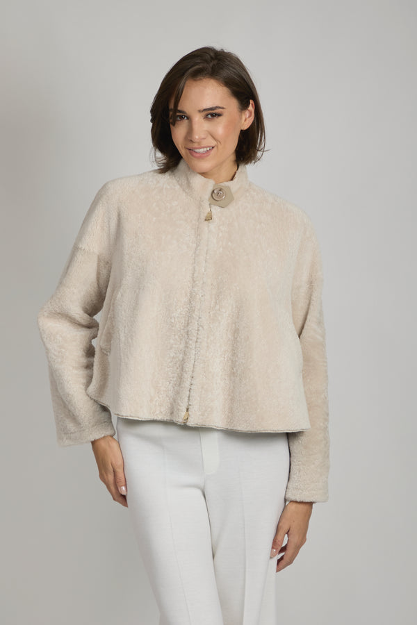 SHORT NAPPA JACKET-ANGORA