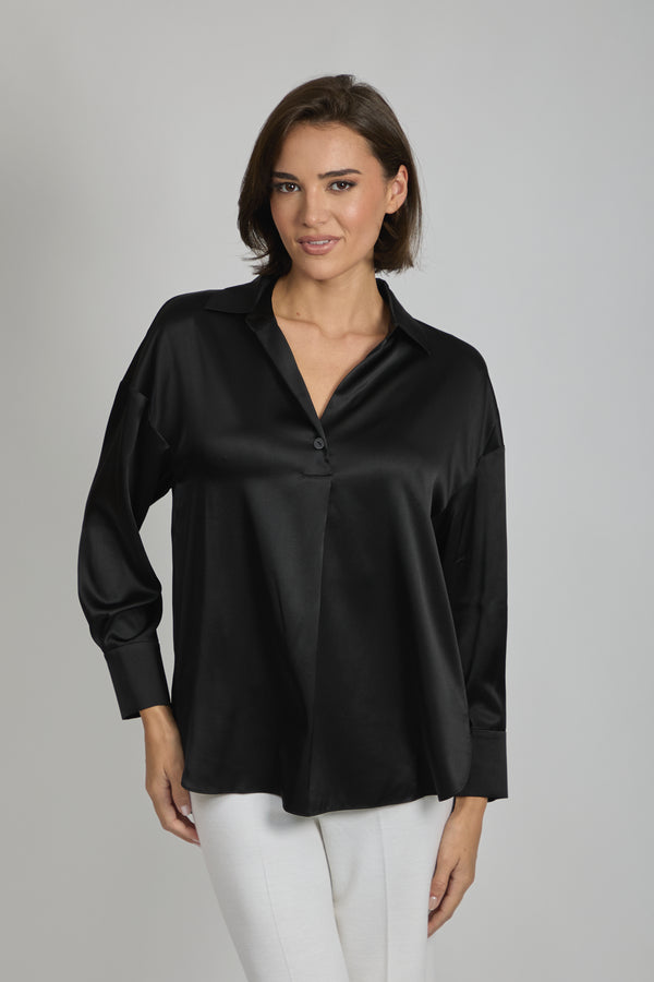 SILK SHIRT-BLACK