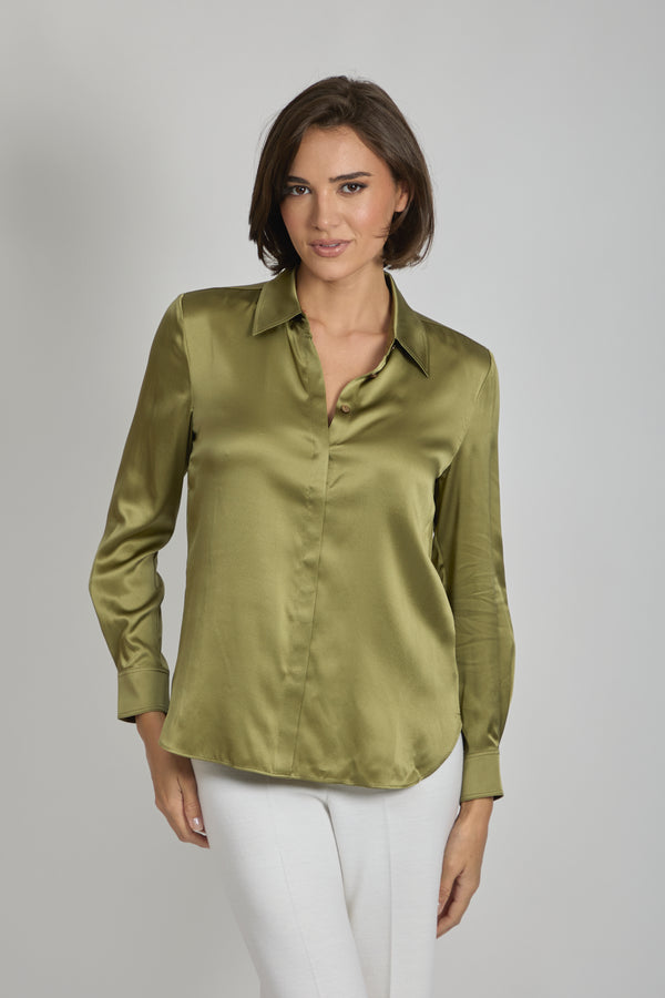 SILK SHIRT- KIWI
