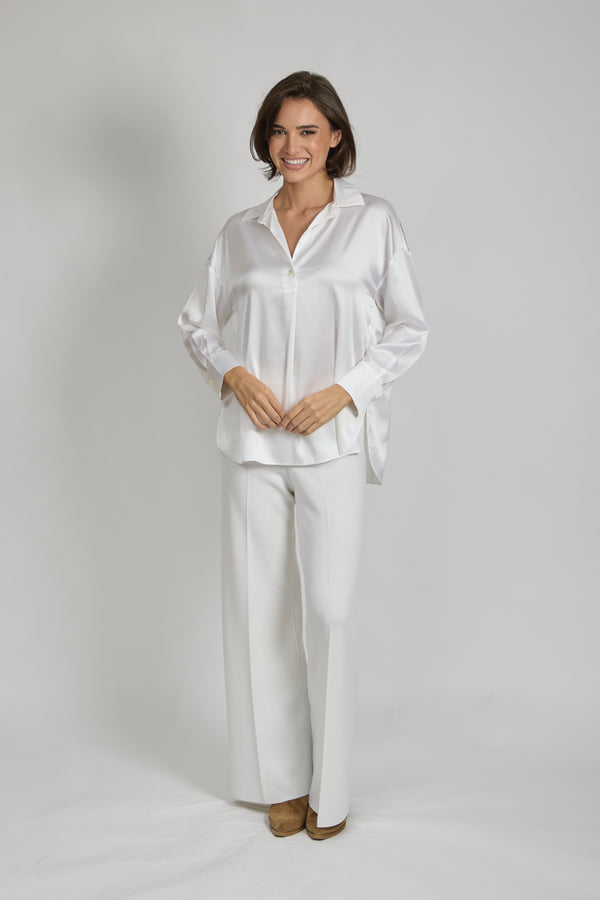 SILK SHIRT-CREAM