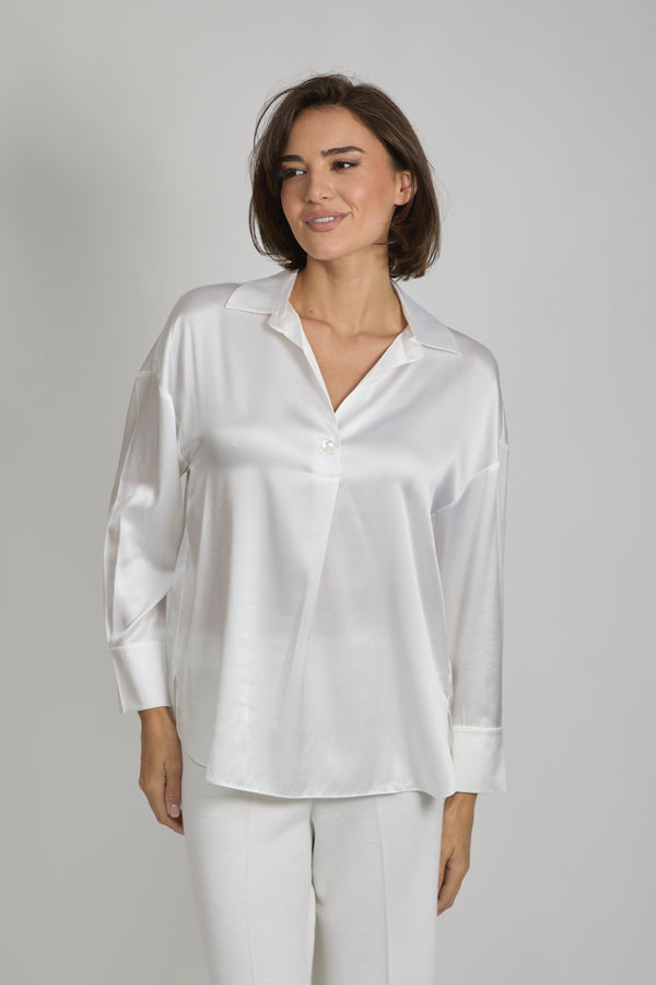 SILK SHIRT-CREAM