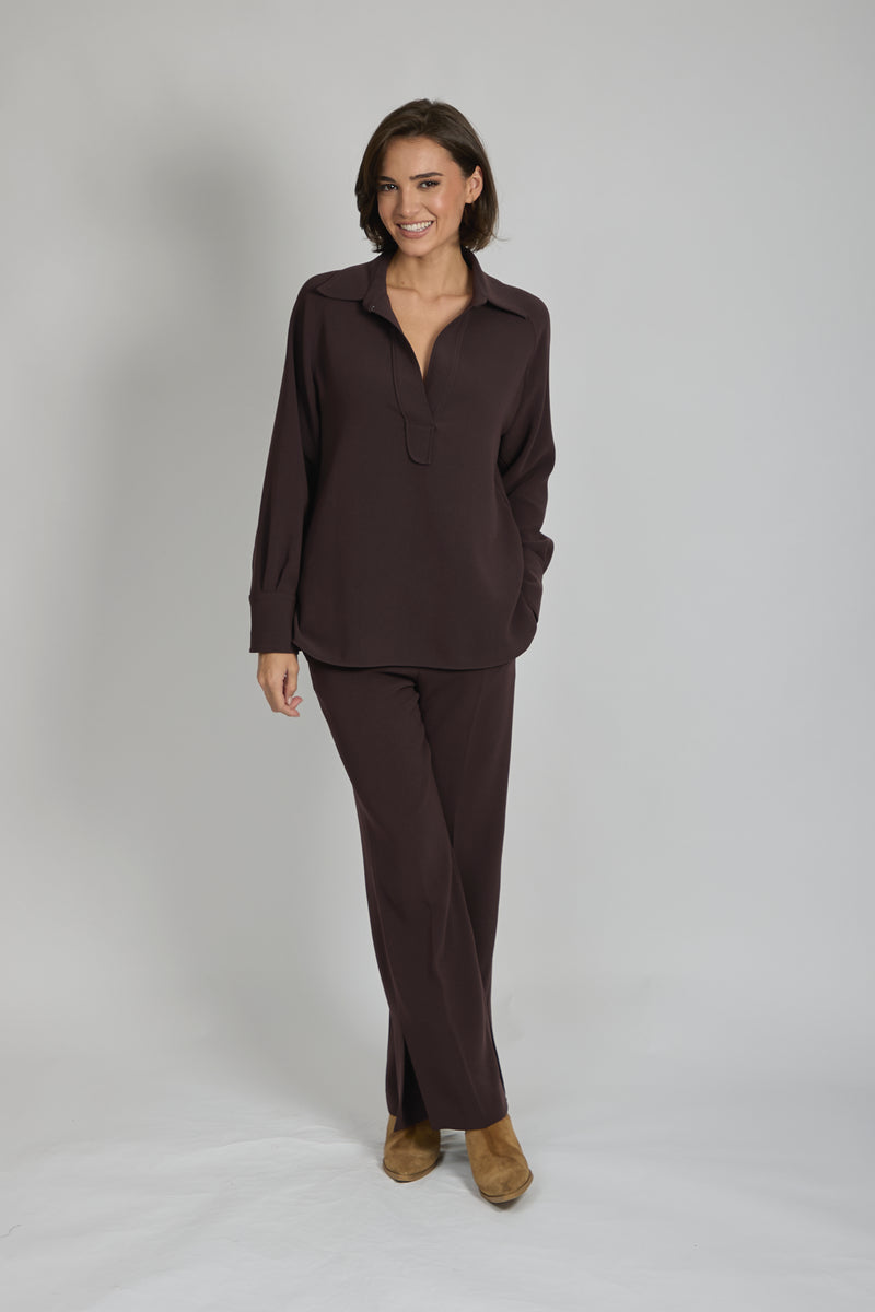 TROUSERS WITH SIDE SLIT-TERRA