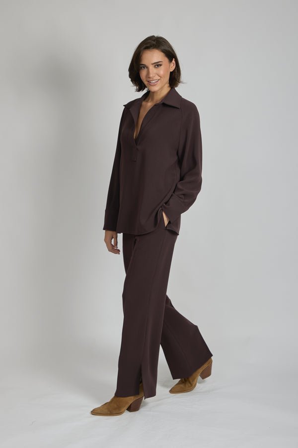 TROUSERS WITH SIDE SLIT-TERRA