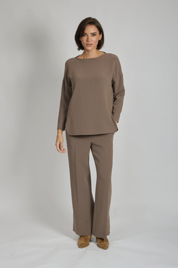 TROUSERS WITH SIDE SLIT-TORTORA