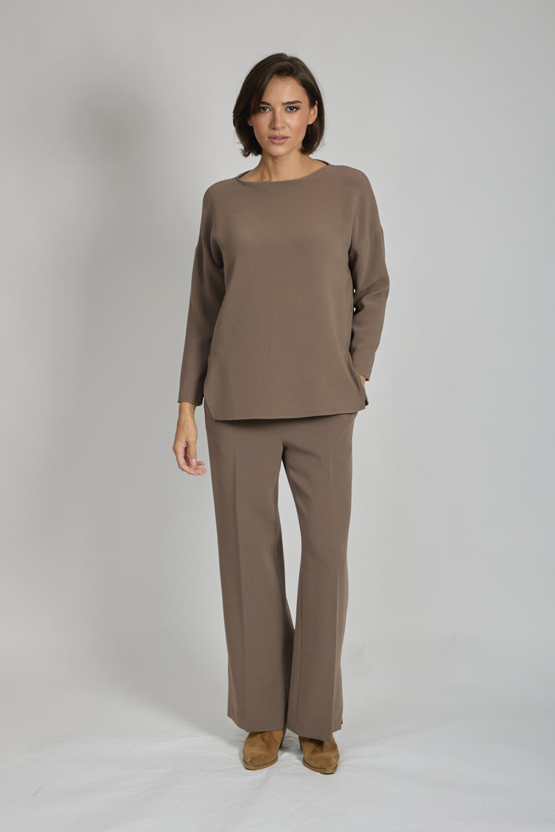 TROUSERS WITH SIDE SLIT-TORTORA