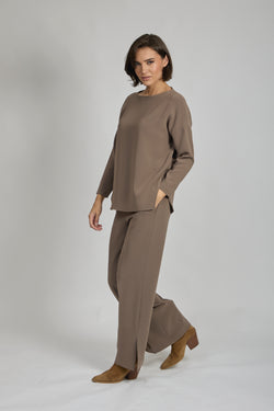 TROUSERS WITH SIDE SLIT-TORTORA