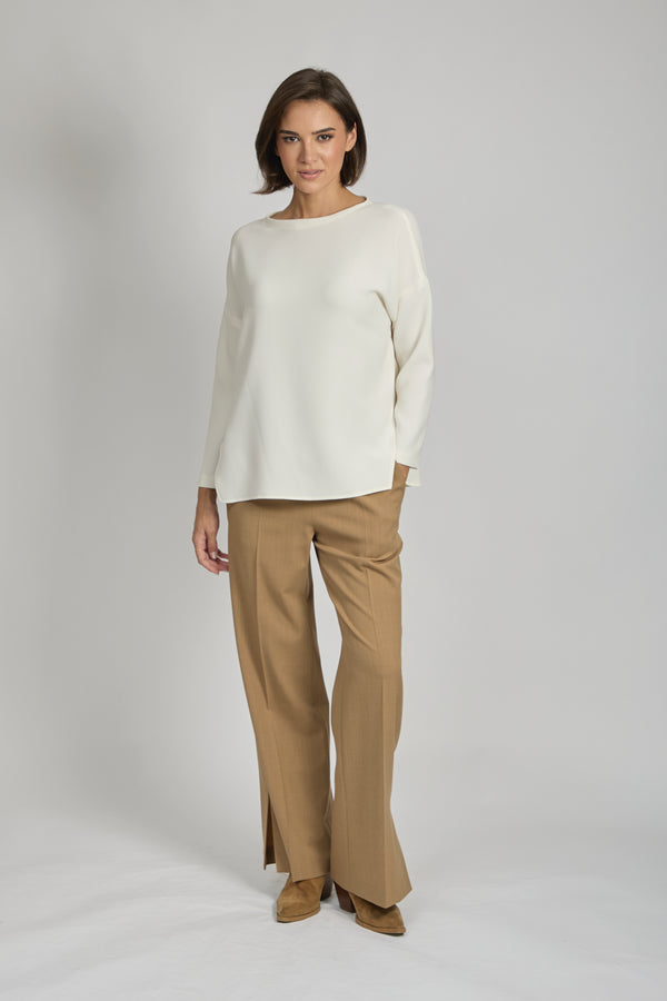 FLARE TROUSERS- CARAMEL
