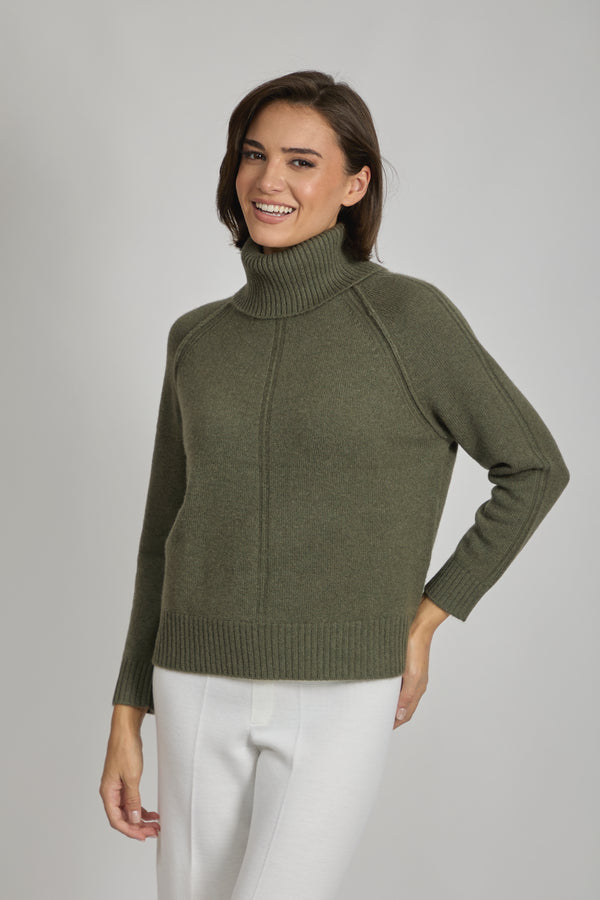 HIGH NECK JUMPER-VEGETAL