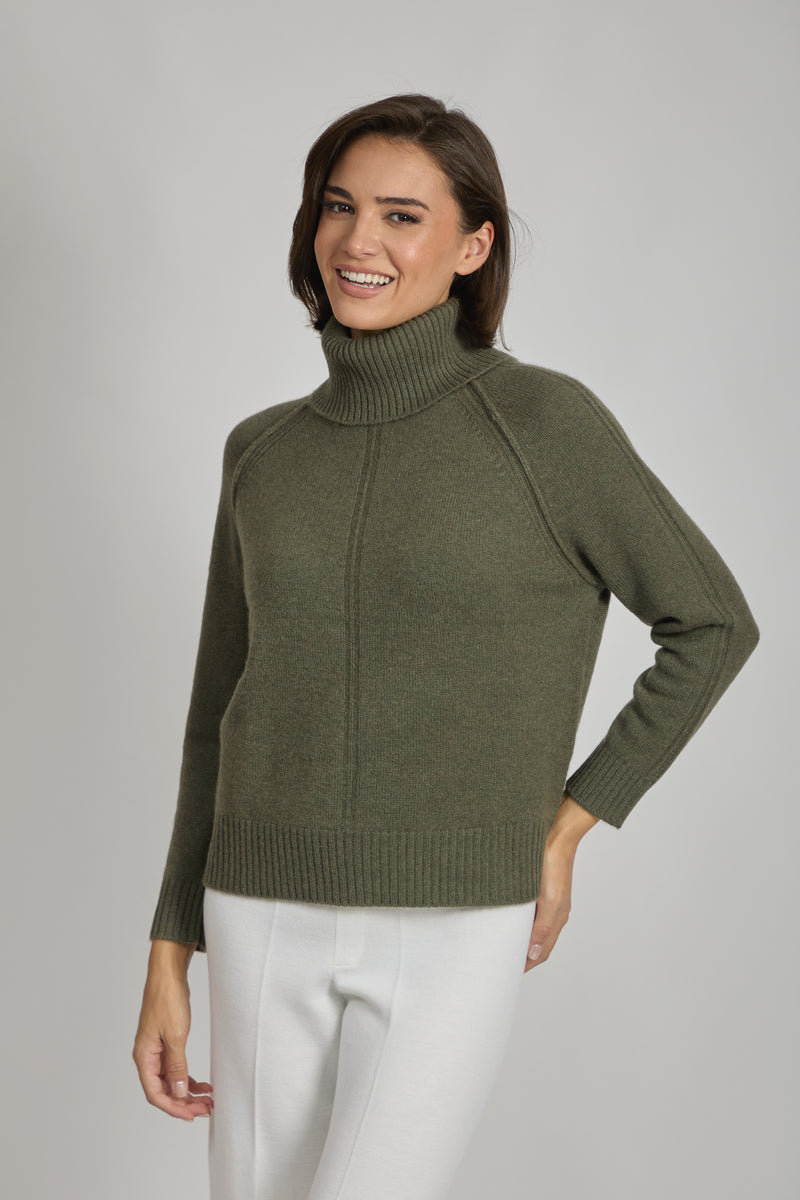 HIGH NECK JUMPER-VEGETAL