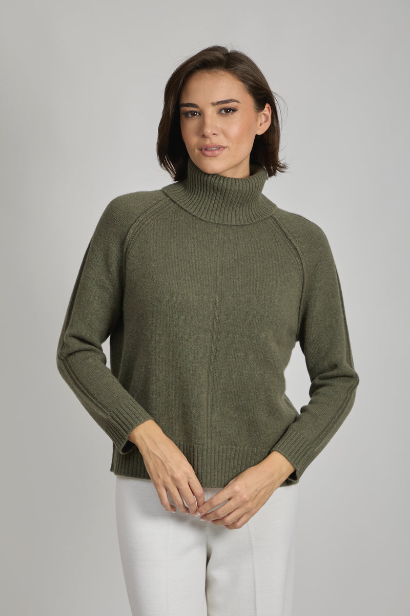 HIGH NECK JUMPER-VEGETAL