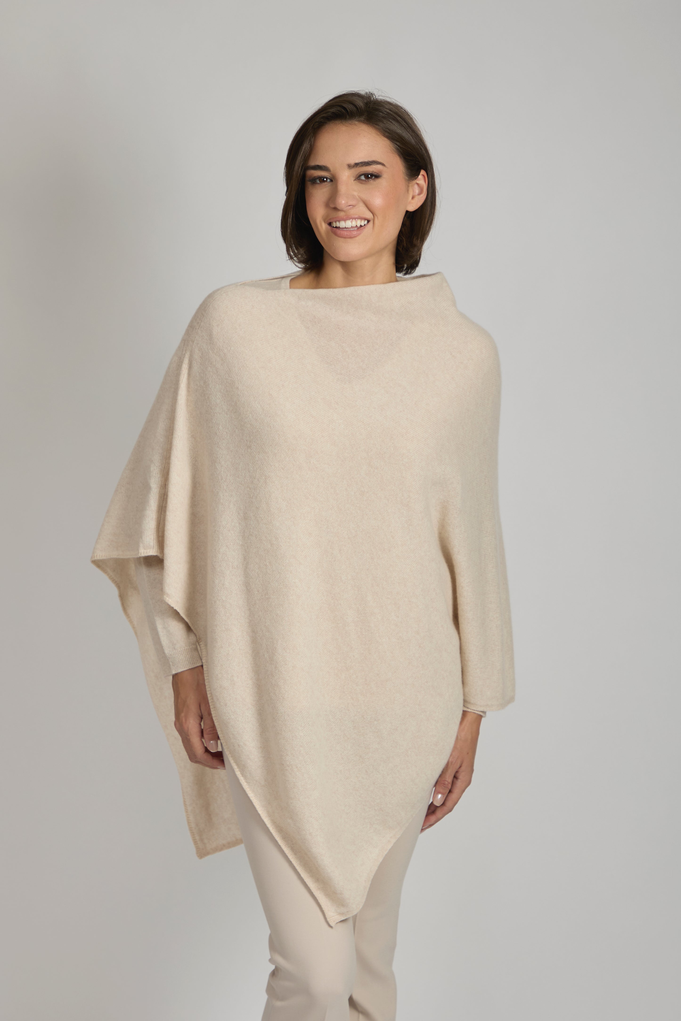 Poncho léger en cachemire