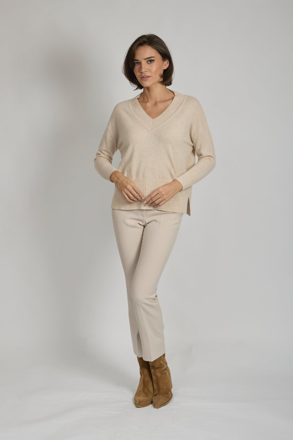 V NECK JUMPER-LIN