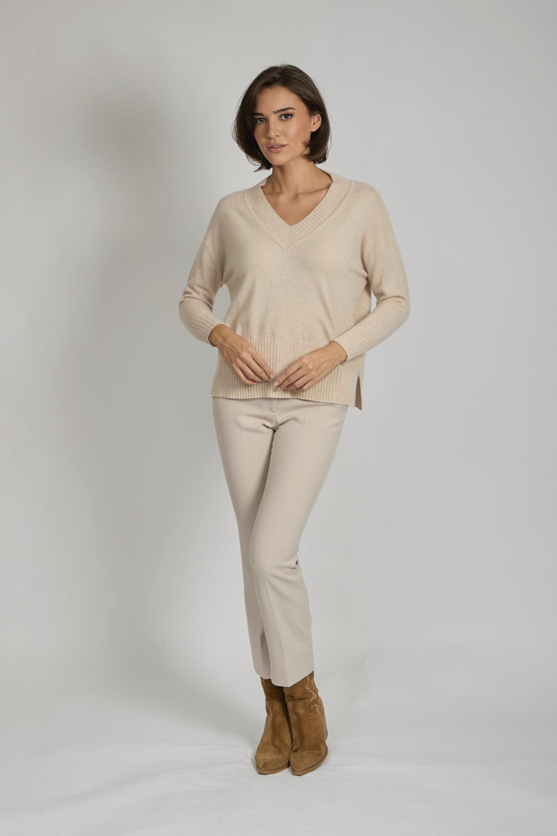 V NECK JUMPER-LIN