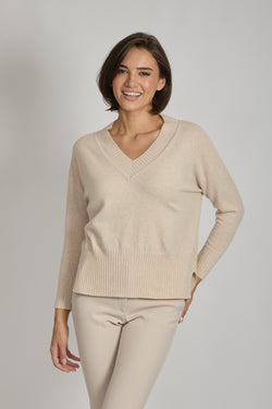 V NECK JUMPER-LIN