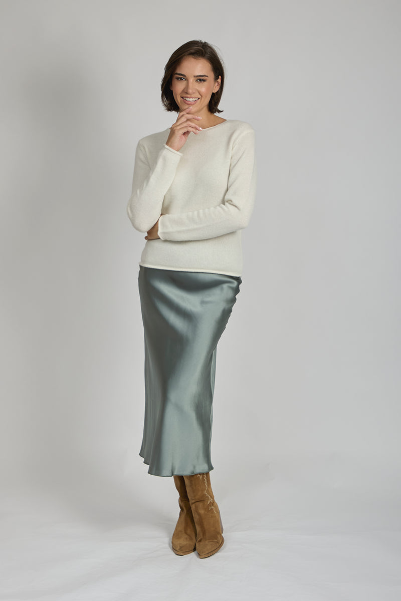 SILK SKIRT-ARDESIA