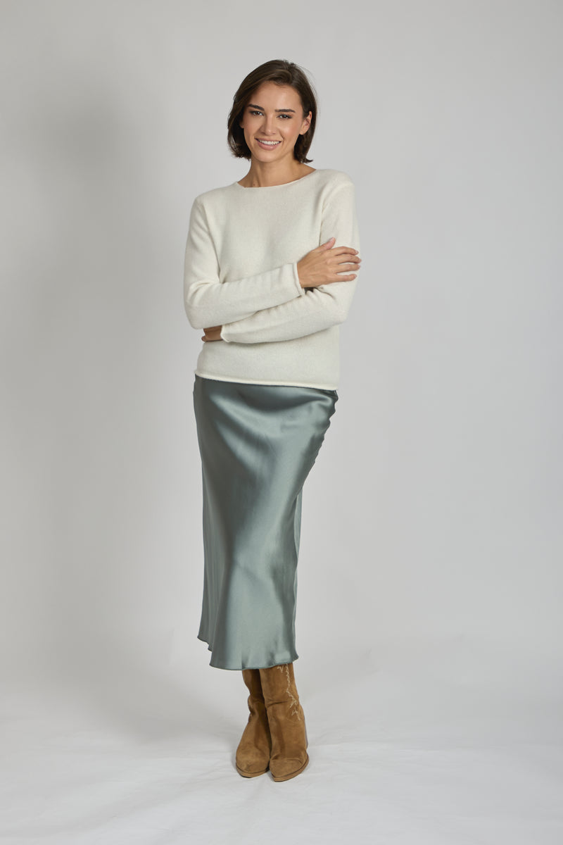 SILK SKIRT-ARDESIA