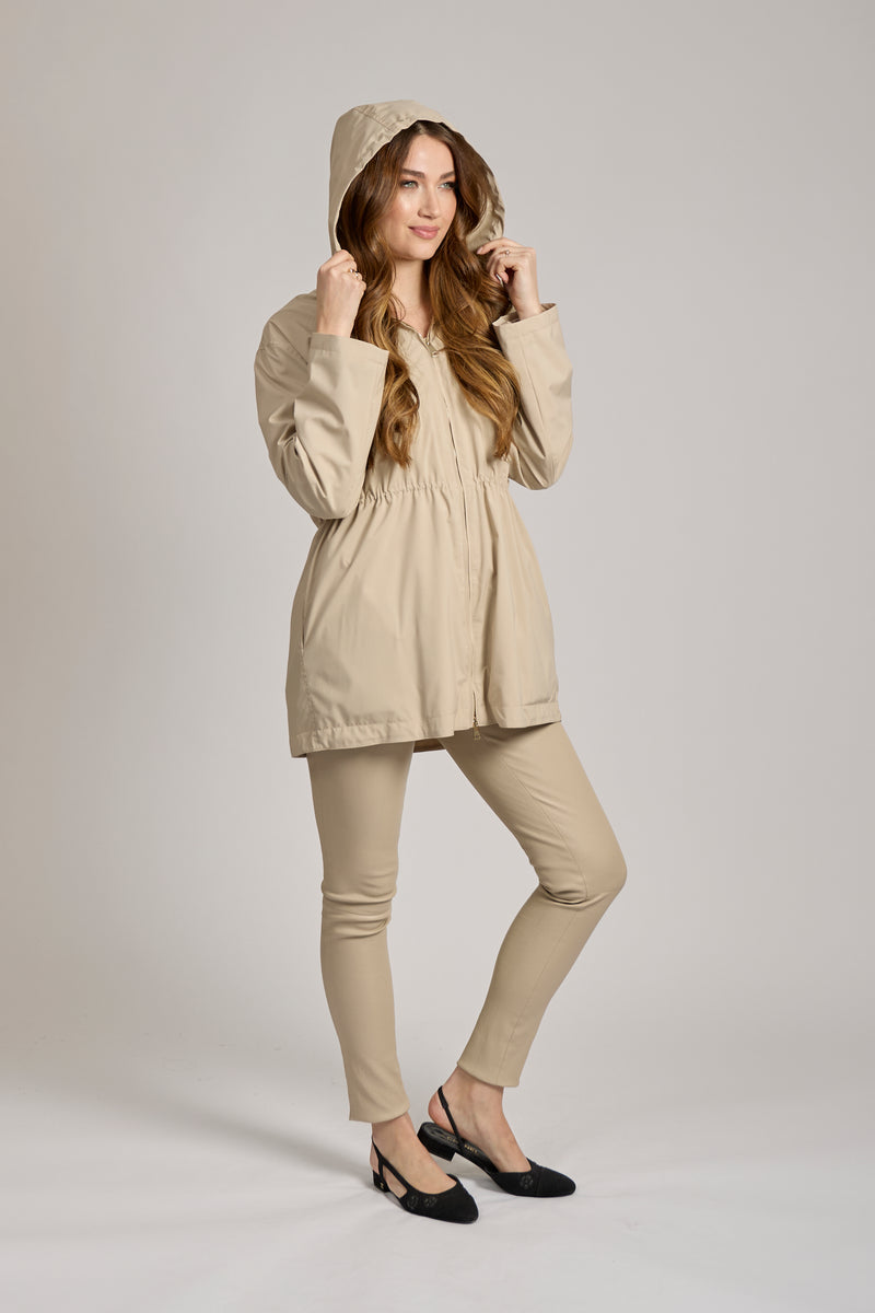 LINED PARKA - BEIGE