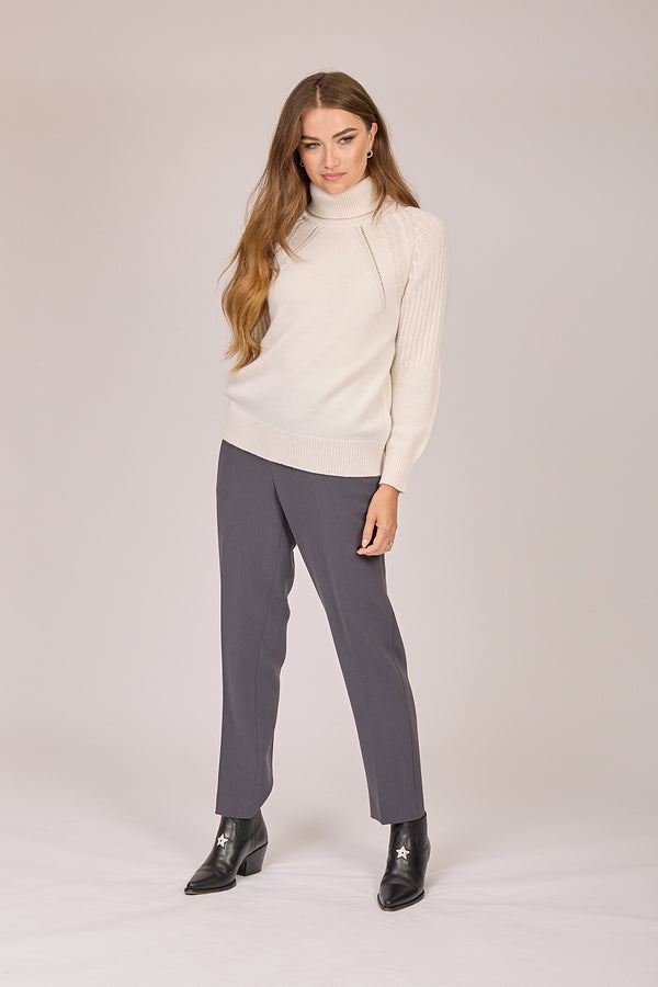 TROUSERS ELASTIC BACK - ANTHRACITE