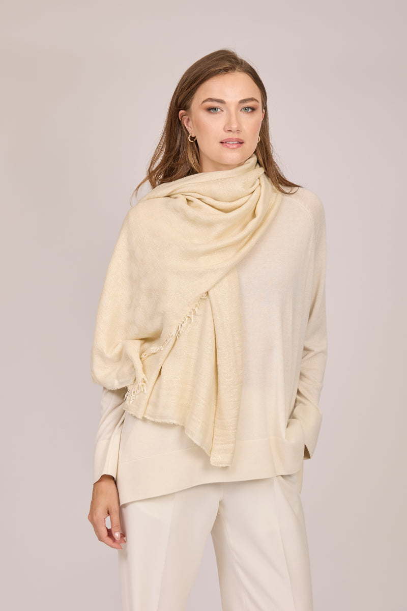 LUREX SCARF - BARLEY