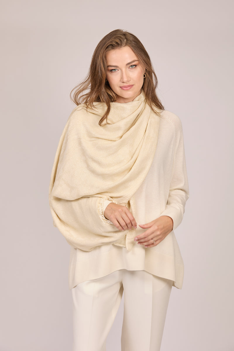 LUREX SCARF - BARLEY