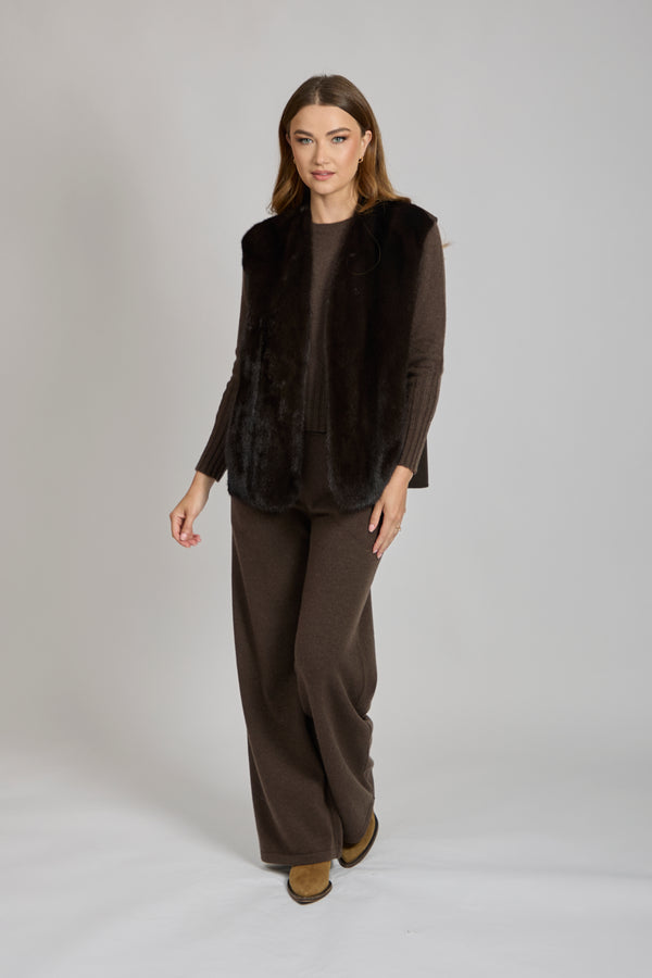 CASHMERE/MINK VEST-CARRUBA