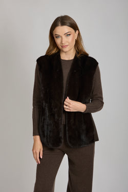 CASHMERE/MINK VEST-CARRUBA