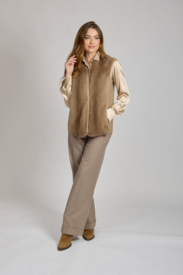 CASHMERE/MINK VEST-CARA