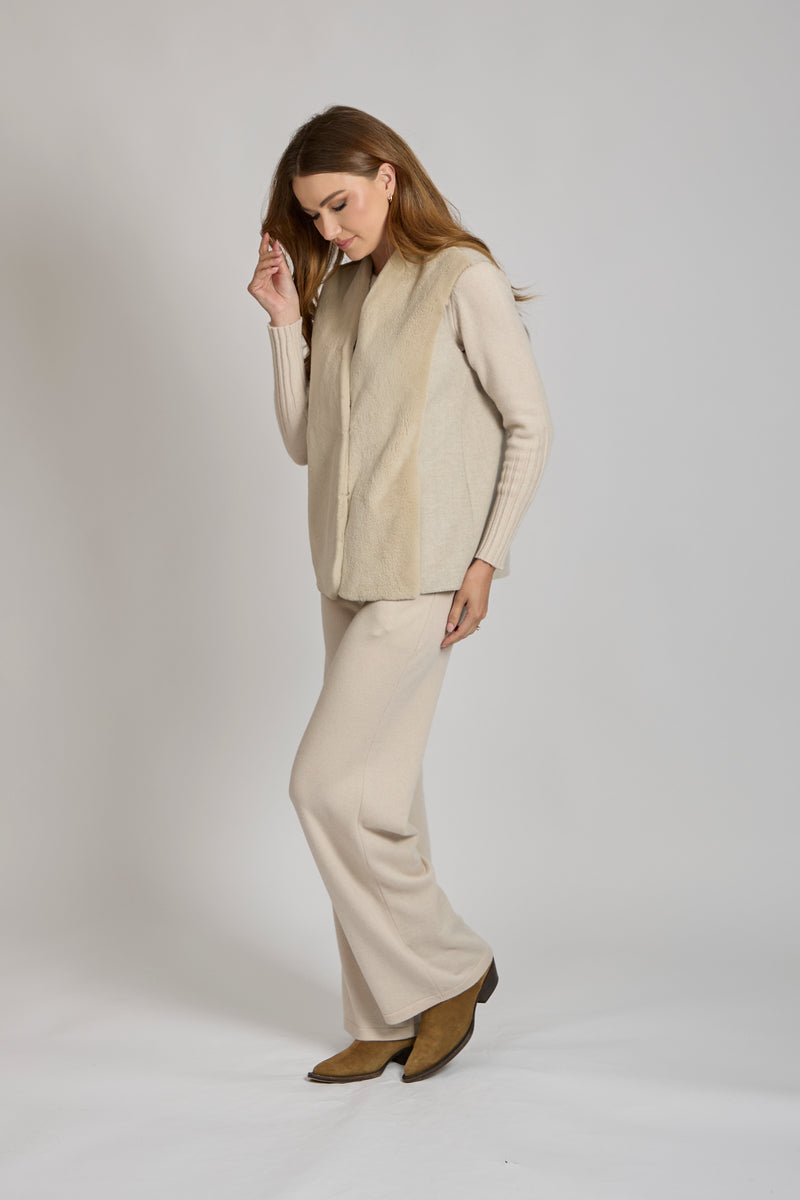 SHAVED MINK VEST-ANGORA