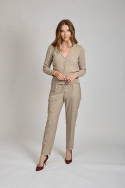 TROUSERS- TAUPE
