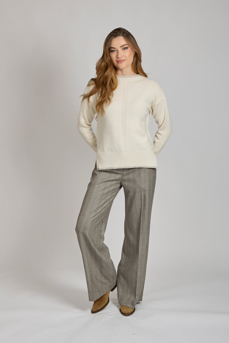 FLARE TROUSERS- GREY