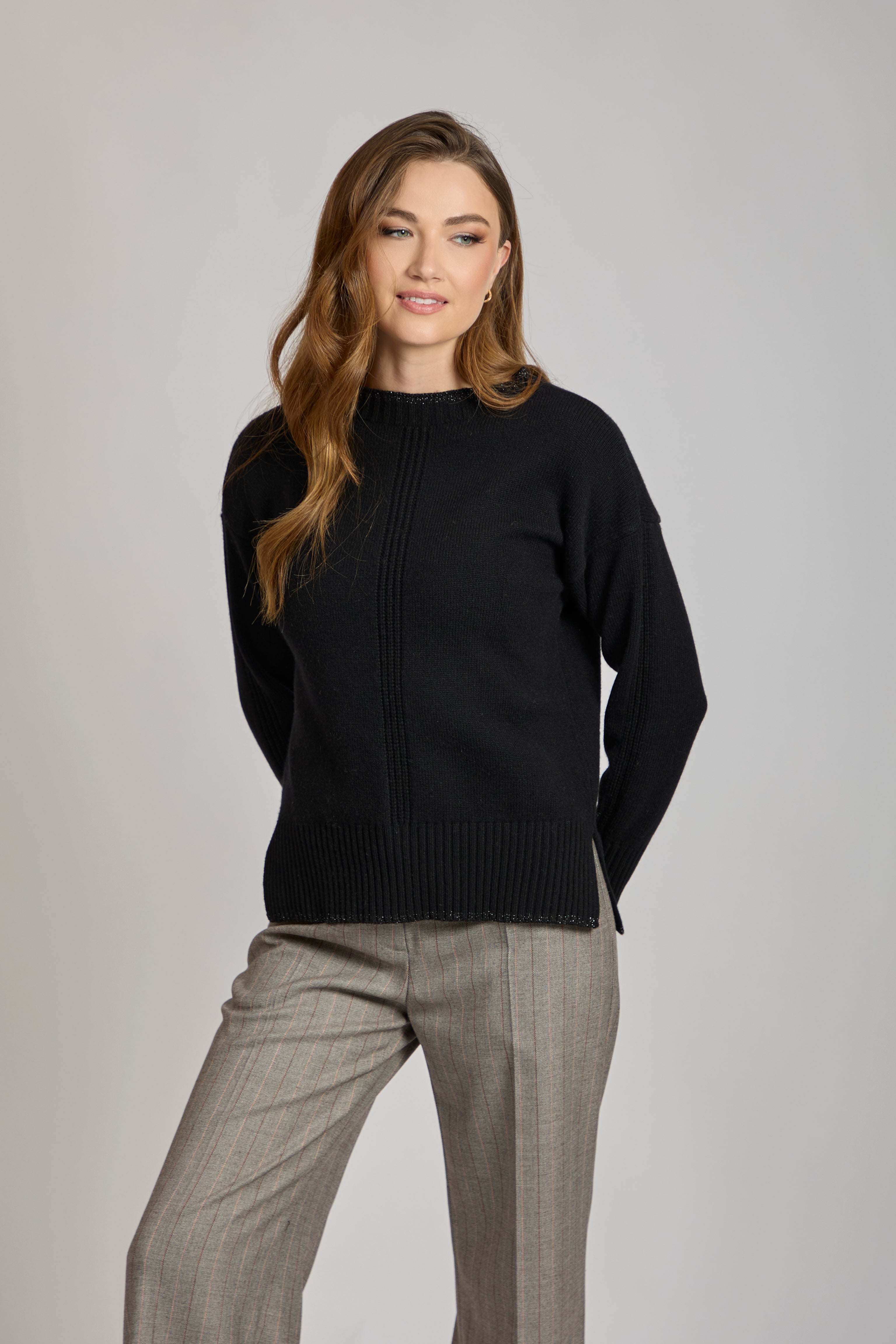 CREW NECK JUMPER -NERO