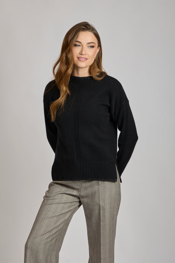 CREW NECK JUMPER -NERO