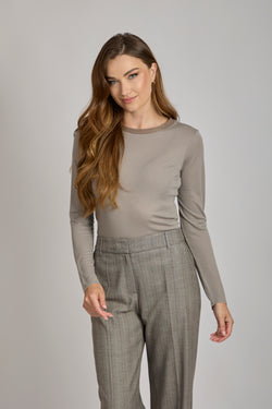 ROUND NECK TOP- TORTORA