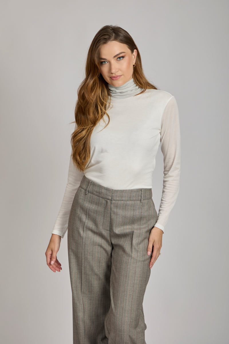 FLARE TROUSERS- GREY