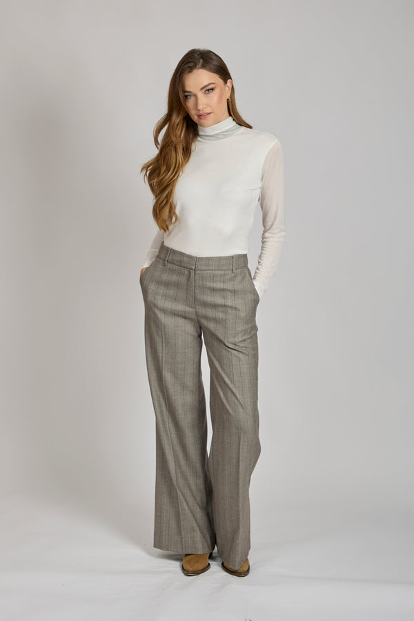 FLARE TROUSERS- GREY