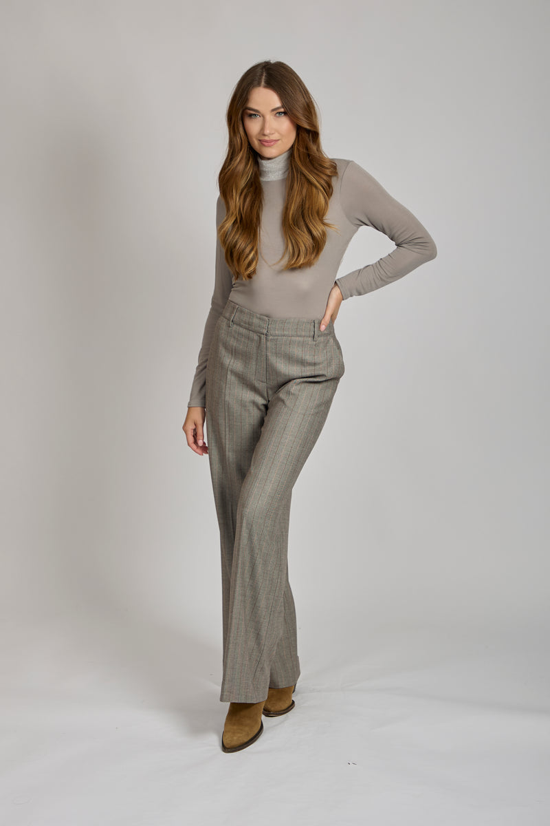 TURTLE NECK TOP - TORTORA