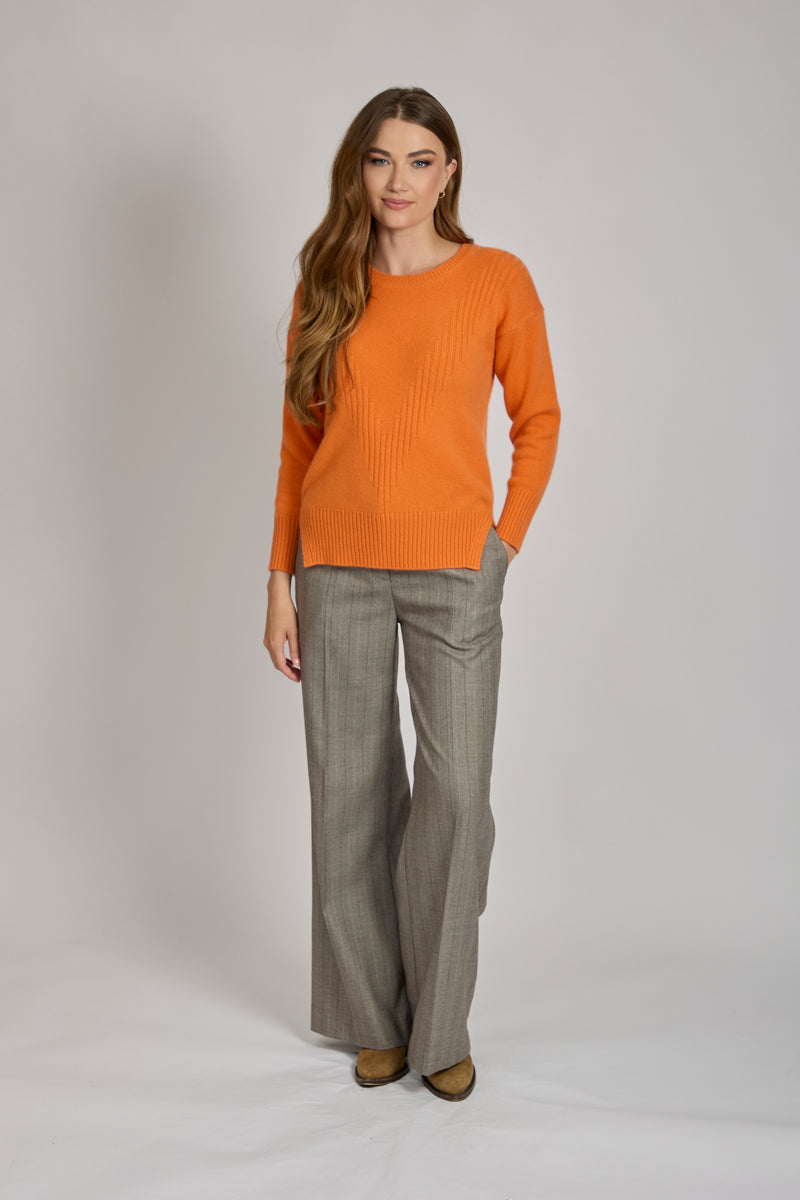 CREW NECK JUMPER-ARANCIO