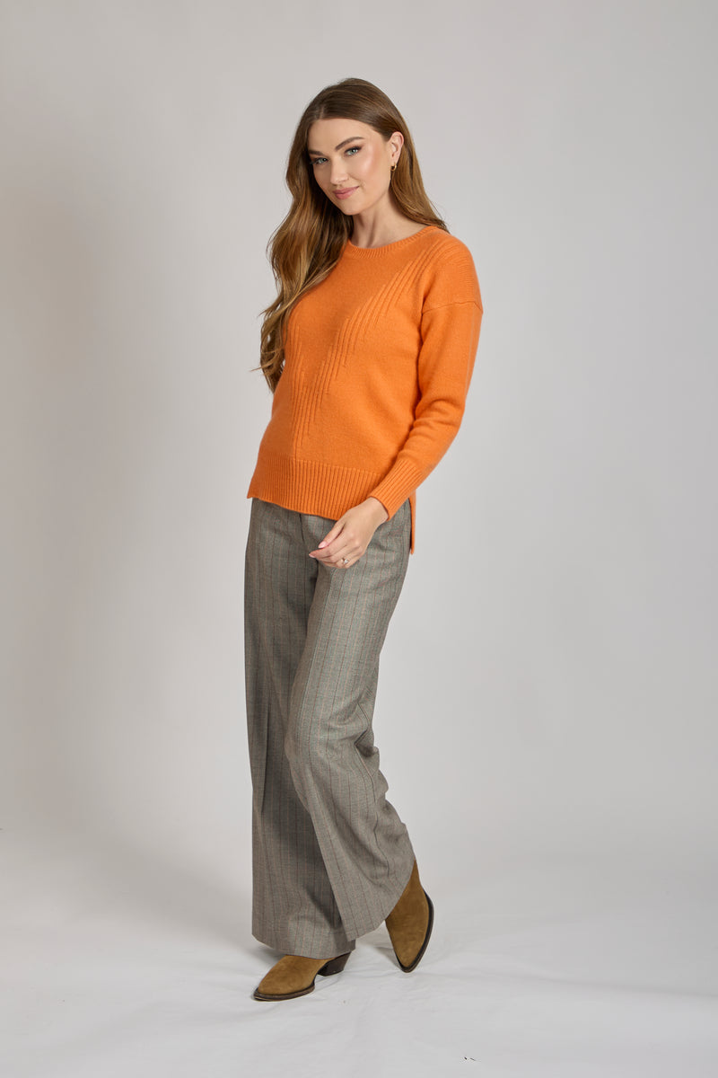CREW NECK JUMPER-ARANCIO