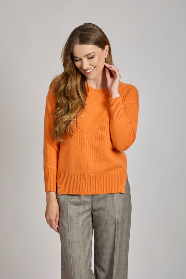 CREW NECK JUMPER-ARANCIO